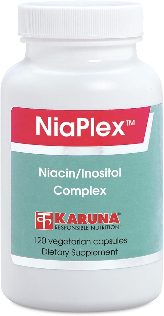 Karuna NiaPlex 120 Vegetariánské kapsle 124; Niacin 1000mg, Chromium 200mcg Ingel124; Flush- Free NIACIN