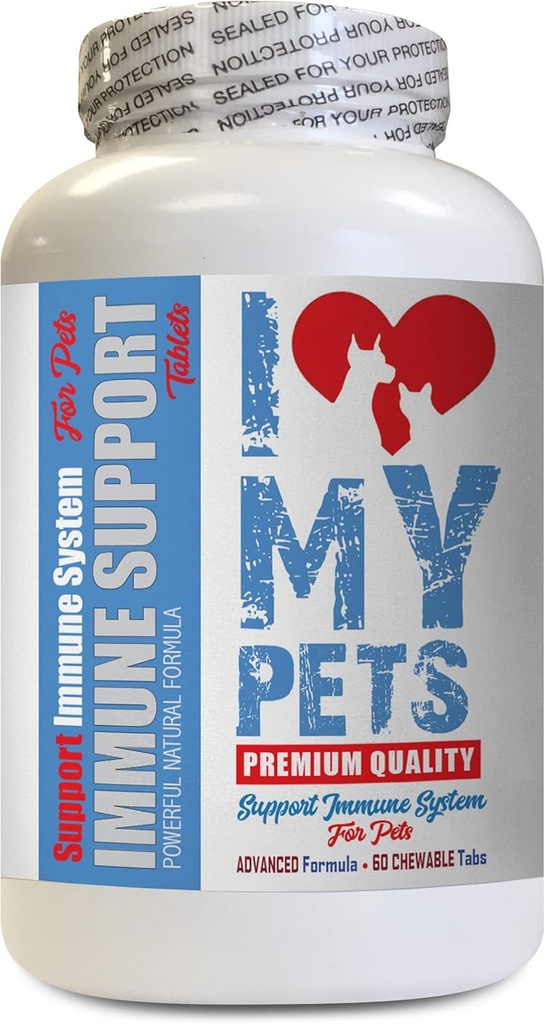 I LOVE MY PETS LLC Imunitate Dog Treats - PET Imunitate Support - Psi a kočky - Booster - Zdravý - Mléčné Thistle for Dogs - 60 Packages (1 lahvička)