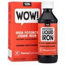 NovaFerrum Wow, 125 High potency Liquid Iron Supplement pro dospělé, Nedostatek železa, 125mg železa per 5ml Dávka, Vegan ověřený, gluten zdarma Certified, cukr zdarma