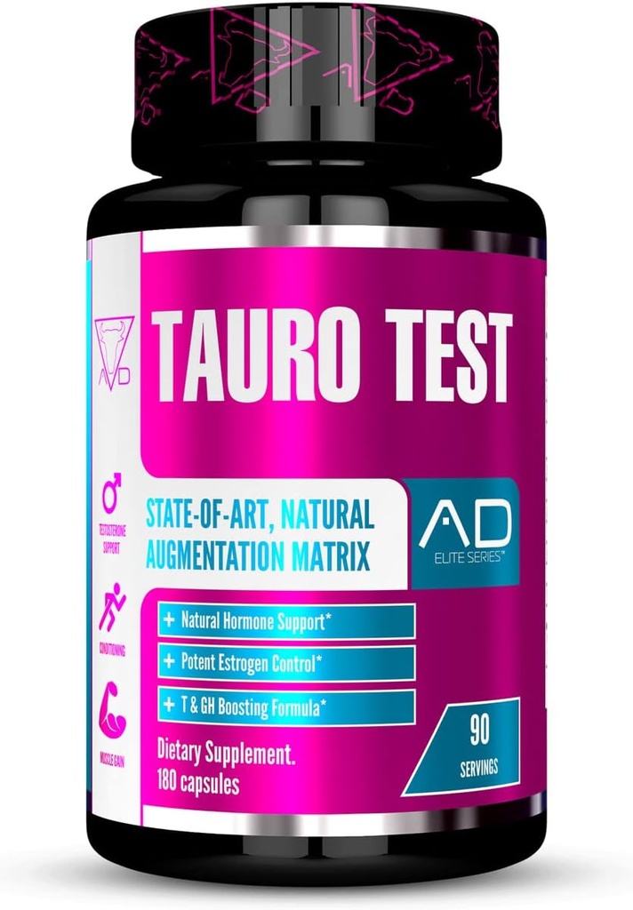 Projekt AD Tauro Test, Testosteron Podpora, Klimatizace, Zvýšený růst svalů a skladování bílkovin, Hormon Powerhouse (90 Služeb)
