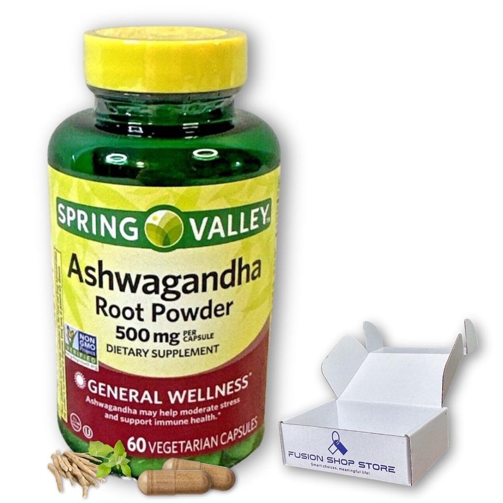 Ashwagandha- 500 mg Root Powder, 60 tobolek (Balení po 1)