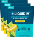 Liquid I.V. ® Hydration Multiplier - Citronová limetka 124; Electrolyte Powder Drink Mix 124; 3 balení (48 porcí)