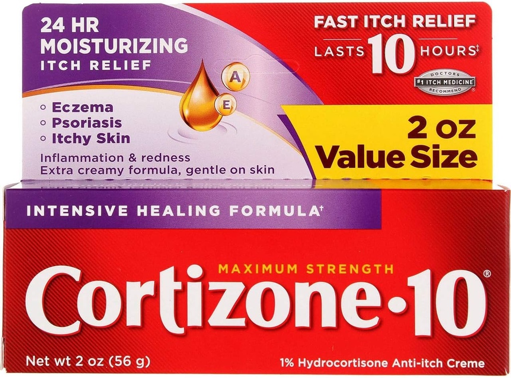 Kortizone- 10 Max Strength Kortizone- 10 Intenzivní léčebný vzorec, 2oz Boxy (Balení po 2)