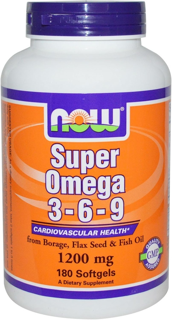 Super Omega 3- 6- 9 1200mg 180 Softgels (Balení po 2)