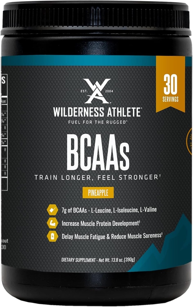 Wilderness Athlet - BCAA - Branched Chain Amino Acids Powder - Essential Amino Acids Supplement for Men & Women - BCAA dodatek s Optimal Amino Acid Complex (Ananas)