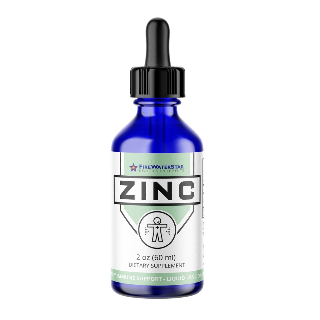 FWS doplněk tekutého zinku pro muže ženy děti, organické non-GMO Vegan, iontový zinek sulfatové kapky, imunitní systém zvýšení zdravé pokožky podpora celkově Wellness, 30 Den Dodávka, 2 oz