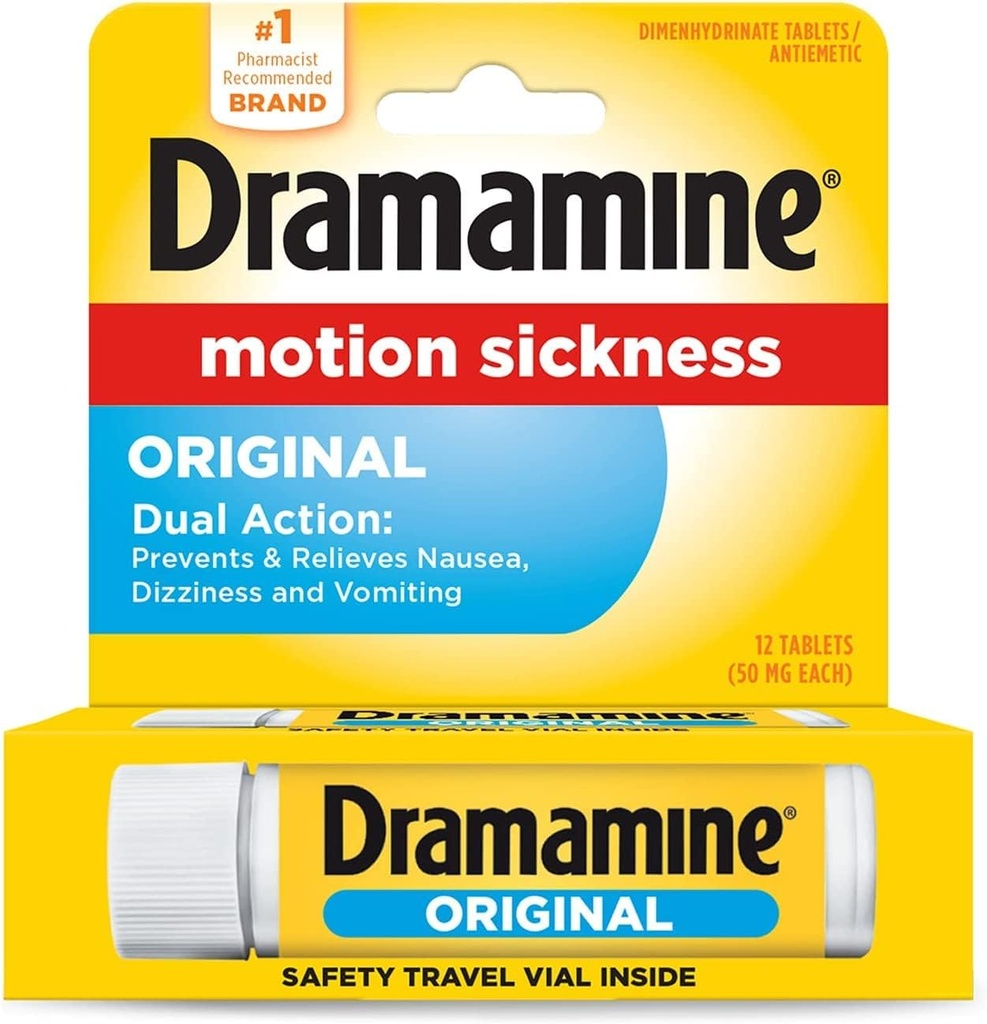 Dramamin Original Formule - 12 ct, Pack of 4
