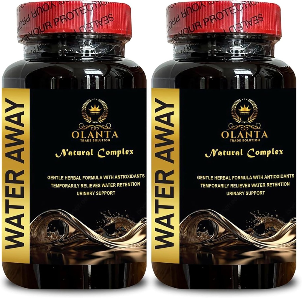 Generic Natural Water Away Pills - Diuretic Water Pills, Fast Acting Bloating Relief, Water Retention Relief, uric Acid Diet, Water Retention and Flushing - 2 Bottles