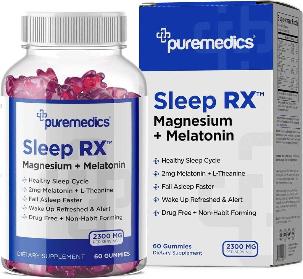Sleep Gummy, Relax + Sleep Support, 2 mg melatoninu, L- Theanin, Heřmánek, Citrónový balzám, Vášeň Květ, Gentle Sleep Aid, Jahoda 60 Počet