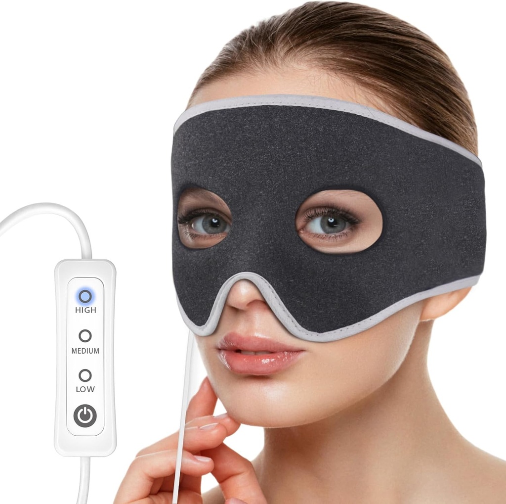 Sinusová tlaková reliéf Vyhřívaná maska Vyhřívání obličeje Pad Relieve Sinusová bolest, Sinusitida Léčba, Bolest hlavy, Nasal Congestion, 3 Nastavení tepla, Tepelná komprese terapie, Wassable (Non- dobíjecí)