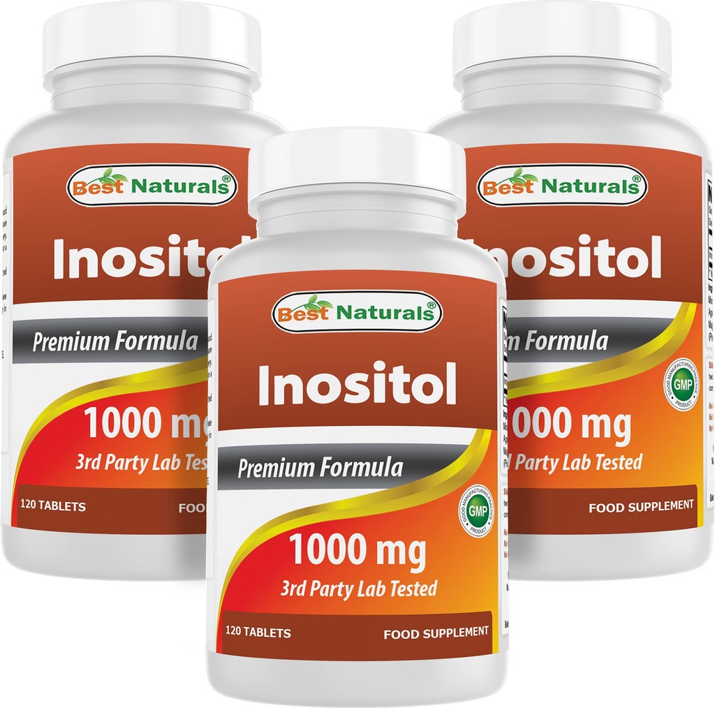 Nejlepší Naturals Inositol 1000 mg 120 tablet (120 kusů (balení po 1)) (120 kusů (balení po 3))