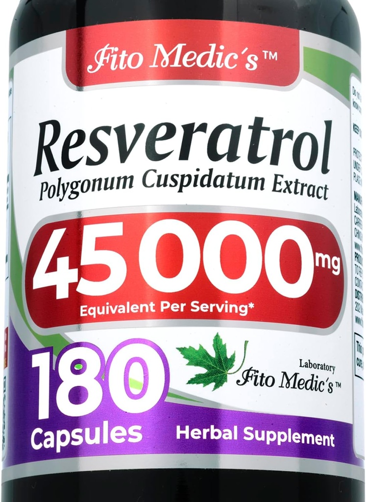 FITO MEDIC je laboratoř 124; Resveratrol 124; Resveratrol doplňky 124; Resveratrol kapsle 450 mg 100: 1 na 3- kapsle Serving 124; 180 kapslí