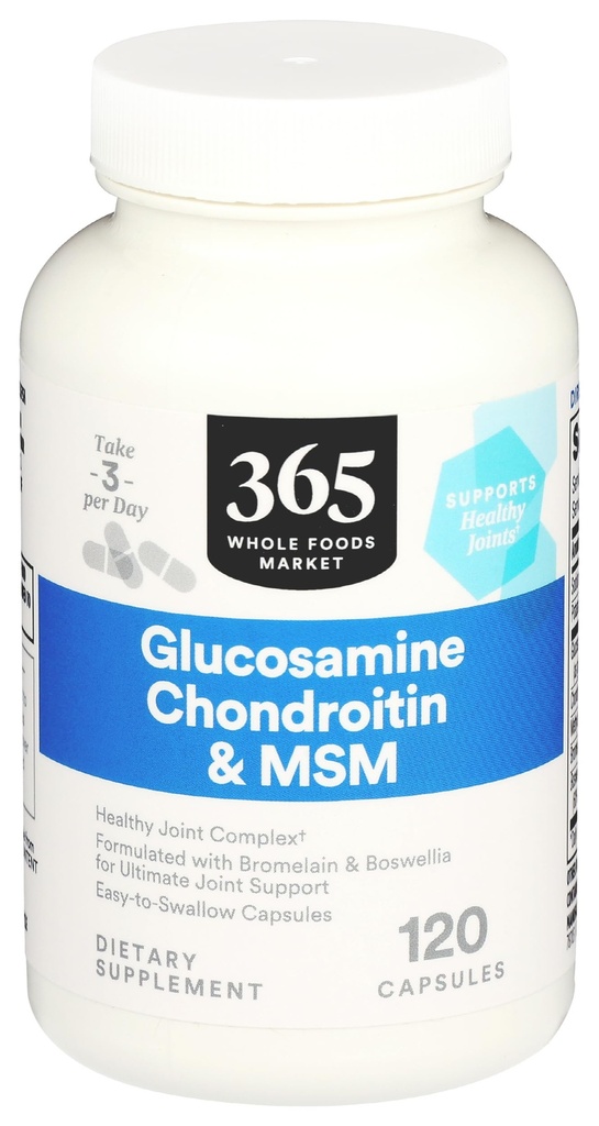 365 podle Whole Foods Market, Glucosamine Chondroitin a MMS, 120 Kapsle