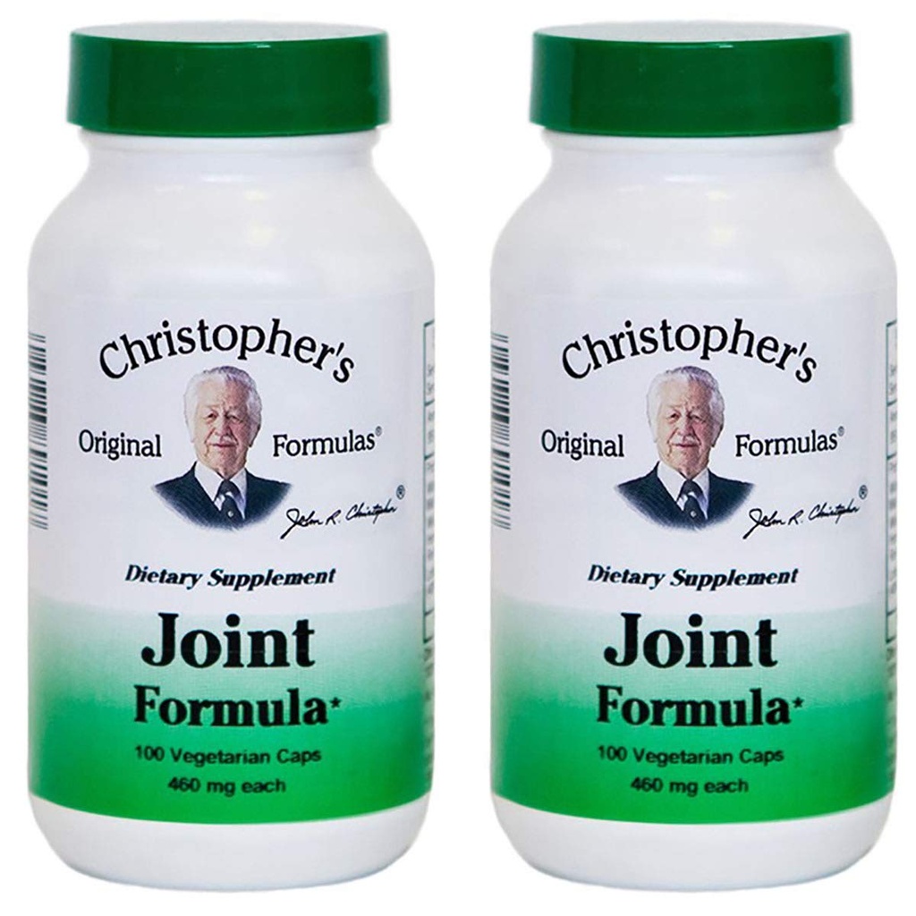 Christopher 's Original Recepty Joint Formule - 100 Vegetariánských kapslí - Synergistická bylinná směs pro společnou podporu - Made in The USA - Balení 2