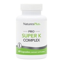 NaturesPlus PRO Super K Komplex - 60 Kapsle - Podporuje zdravý metabolismus vápníku - Obsahuje vitaminy K1 & K2 - Non- GMO, Vegan & gluten zdarma - 60 Služeb