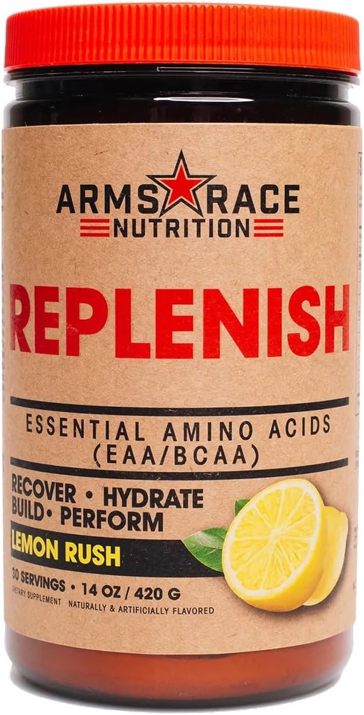 Arms Race Nutrition Replenish Essential Amino Acids (EAA / BCAA) 30 Servings (Lemon Rush)