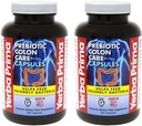 Yerba Prima Prebiotic Colon Care Kapsle Dietní Vláknina, 180 Počet, (Balení 2) - Pět forem Fiber Plus FOS Prebiotika Dodatek - Rozpustné a nerozpustné pro Regularitu a stravitelnou podporu
