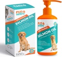 Fur & Health Wild Aljašský losos olej s Omega 3 pro psy a kočky - přírodní rybí olej dodatek Zdravá pleť, lesklá coat & Joint Support - Čistá EPA & DHA Formule pro zvířecí imunitní zdraví 16oz