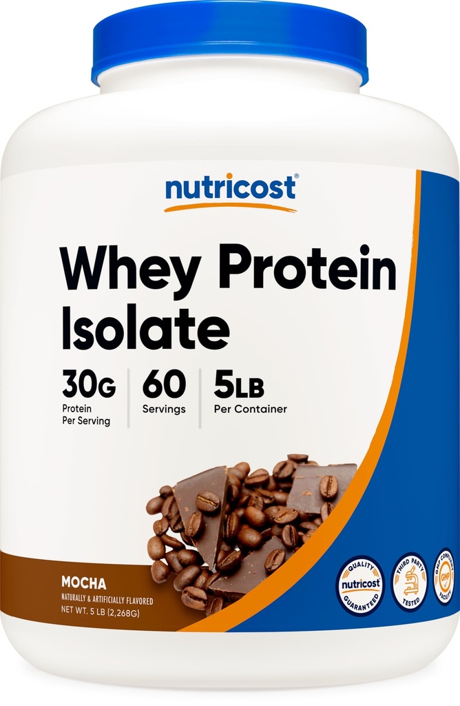 Nutricost syrovátka izolát (Mocha) 5LBS - gluten Free & Non- GMO