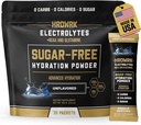 HRDWRK Electrolytes Powder Packets with Magnesium, Draslík Sodná, Keto Hydration Packets - BCAA Electrolyte Powder Packets with glutamine, 30 Electrolytes Powder Packets Sugar Free (bezochucené)