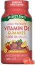 Nature 's Truth Vitamin D3 Gummies PHAR124; 5000 IU PHARMAN 124; 120 Count PHARMAN 124; Vegetarian, Non-GMO & Gluten Free Supplement PHAR124; Natural Peach Flavor, Balení po 1
