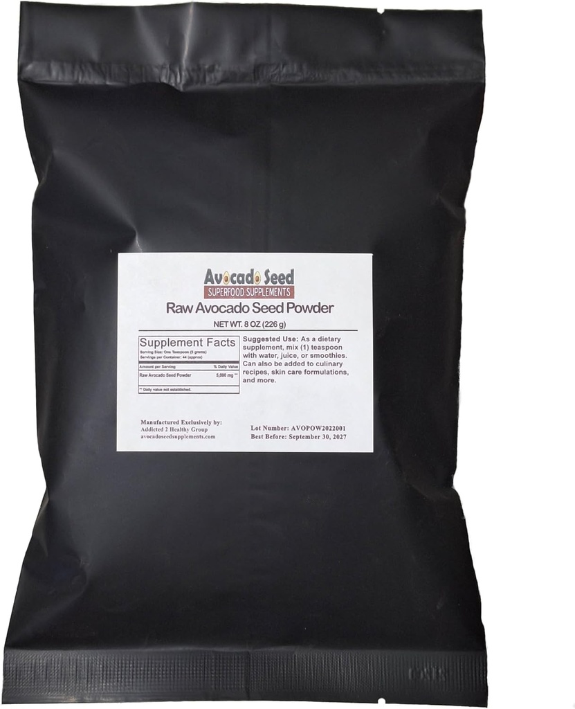 Raw Avocado Seed Granules 8 Ounces - Antioxidanty, Fiber, Cholesterol, Heart Health, Skin Care- Made in USA- Original Výrobce
