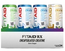FITAID RX Zero Sugar, Enkapsulated Creatine, Workout Recovery Drink, All- In- One Blend, BCAA, Glucosamine, Turmeric, B-Complex, Electrolytes, Variety Pack, 12 Fl Oz (balení po 24)