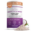 VITASEI Hydrolyzovaný kolagen Peptidy Prášek s vitaminem C & Resveratrol - Vlasy, kůže a nehty Vitamíny pro ženy a muže - Kostní a společný dodatek - Kokosový ochucený - 16 oz