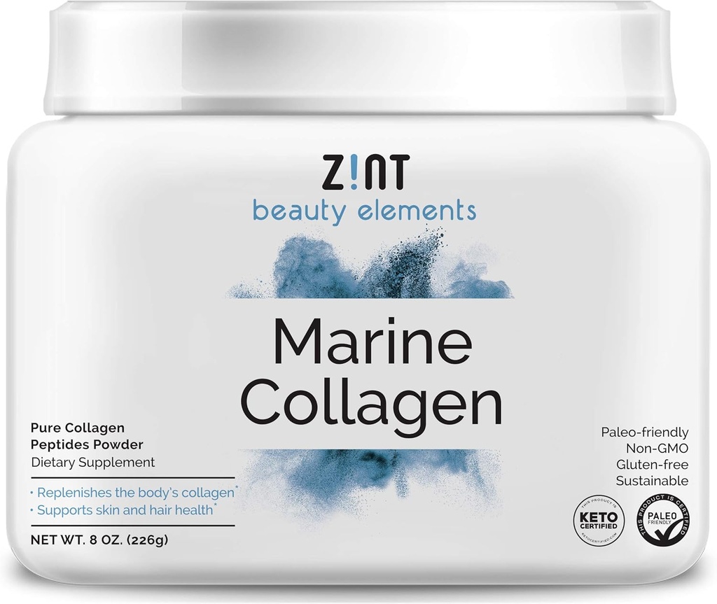 Hydrolyzované mořské kolagen prášek (8 oz): Anti Aging Collagen Peptides protein doplňky z Japonska - Neochucené, Paleo certifikované, udržitelné, non GMO - Krása, kůže, vlasy a nehty