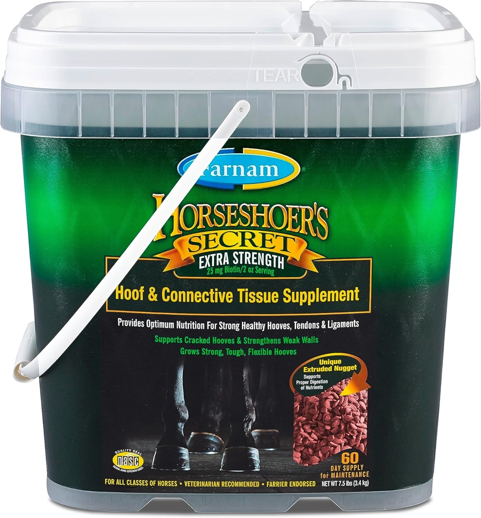 Farnam Horseshoer 's Secret Extra Strength Hoof doplňky & Connective Tissup, Promotes Strong, Zdravé Hooves, Tendon & vazy, 7,5 liber, 60 Den Dodávka