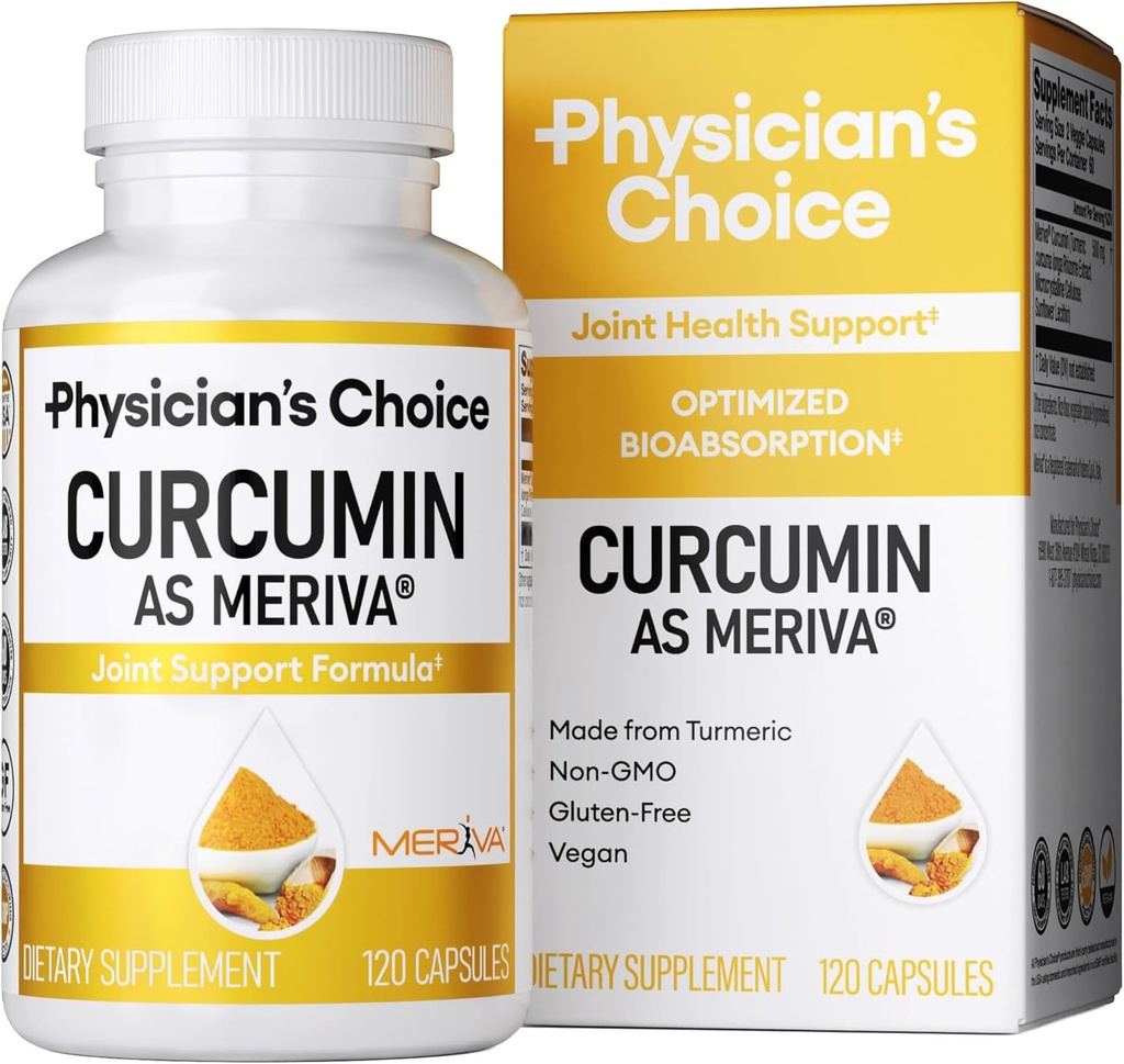 Lékařský Curcumin Meriva 500 - Klinicky studované - Lepší absorpce než běžné turmerické kurkumin doplňky - Vědecká výzkumná společná podpora - 120 Kapsle