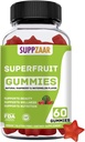 Vegan Supergruit Gummy Vitamíny. Supergruit Gummies w / Vitamin A C E Organic Silica. Supergruit pro kolagen Formation, Beauty & Glow. Plant- based, Non- GMO, gluten- Free, Gelatin- Free. 60 CT