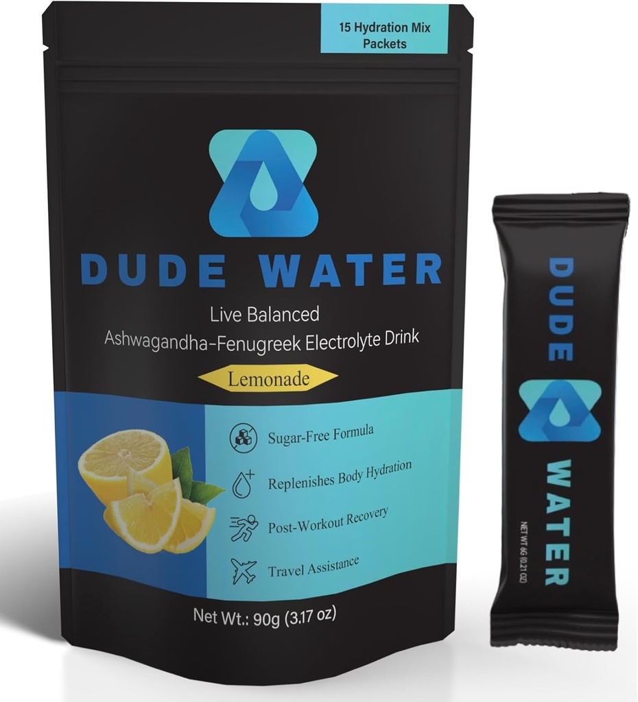 Hydratační dodatek Mix - Electrolyte Powder Infused with Ashwagandha, Fenugreek, and Essential Vitamins. Doplňuje Hydration, podporuje energii, Hormon zdraví, síla, a zotavení.