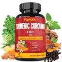 Kurkumin Kurkumin Extract Kapsle - 90 Počítá 3 Měsíční Dodávka - Směs Ashwagandha, Moringa, Ginger & More - Imunita, Joint, Digestive & Wellness Support
