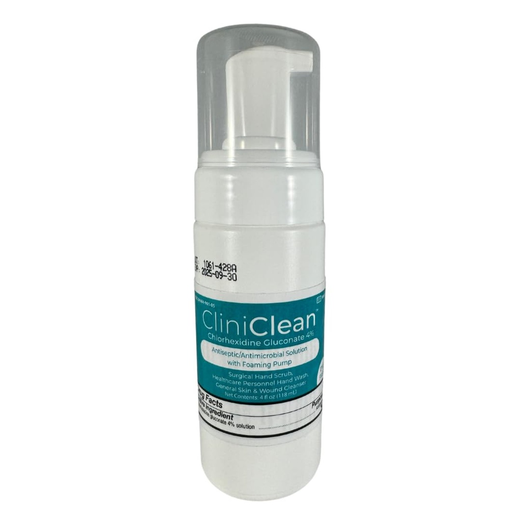 Versatilní, antiseptický roztok obsahující chlorhexidin Gluconát 4% (CHG), Odorless, Dye- free, Pacient Pre- Op Prep, Personal Hand Wash, Hand Scrub (4oz. Foam- Pump) (1 lahvička)
