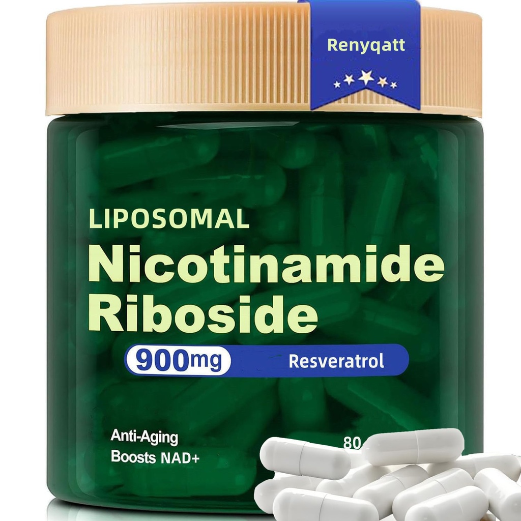 Renyqatt NAD + dodatek - Liposomální nikotinamid Riboside - dodatek pro antiaging, Energy, Focus - 80 Kapsle