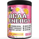 EVL BCAA Aminokyseliny Powder - BCAA Energy Pre Workout Powder for Muscle Recovery Lean Growth and Endurance - Rehydratační příspěvek Recovery Drink with Natural Cafeine - Pink Lemonade