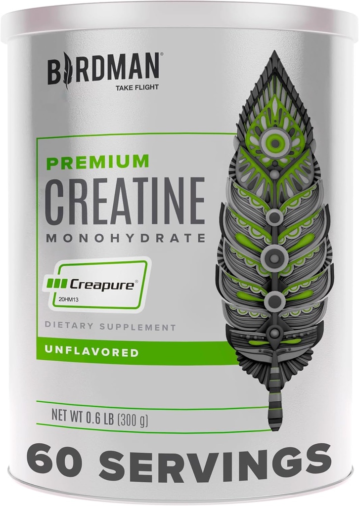 BIRDMAN high- purity creatin monohydrát neochucený prášek, předcvičení, vysoký výkon 124; 300g