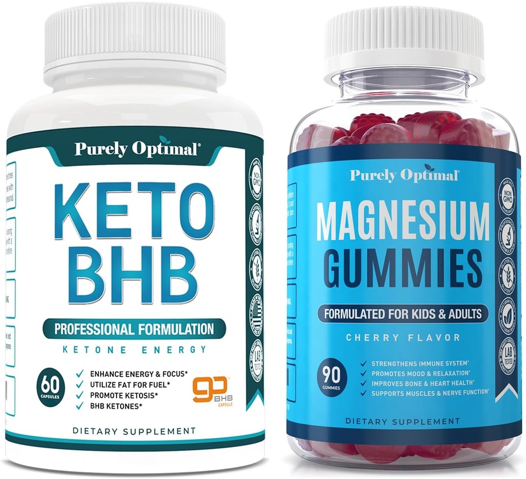 Čistě Optimální Keto BHB + hořčíkové gumy