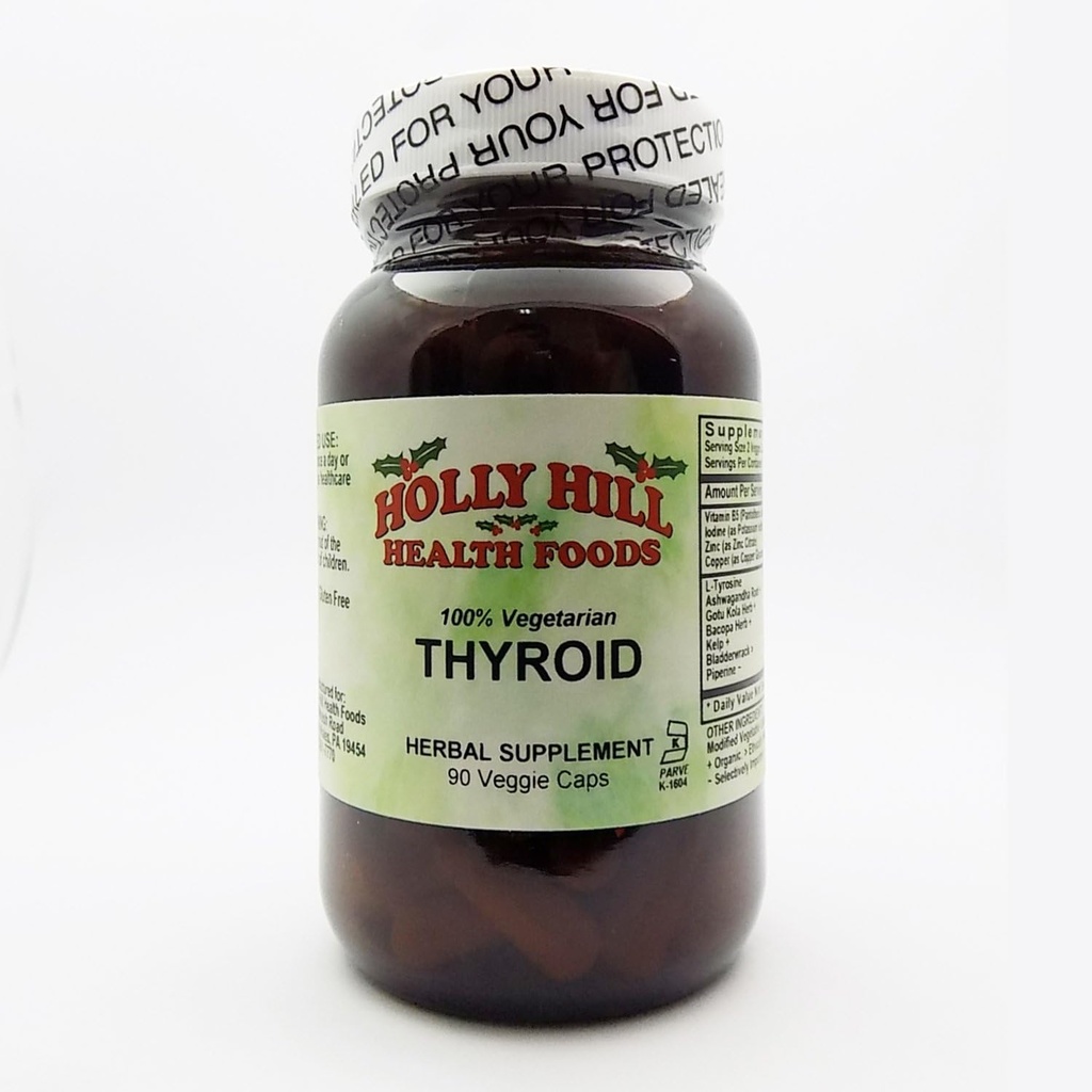 Holly Hill Health Foods, štítné žlázy, 90 Vegetariánských kapslí