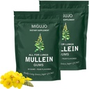 Mullein Lung Cleanse Opravy Gum, Mullein Gum, Lung Cleanse Opravy Gum - Hruška ochucená, Mullein Leaf bylinný extrakt pro Lung zdraví & Sinus Relief (2 tašky)