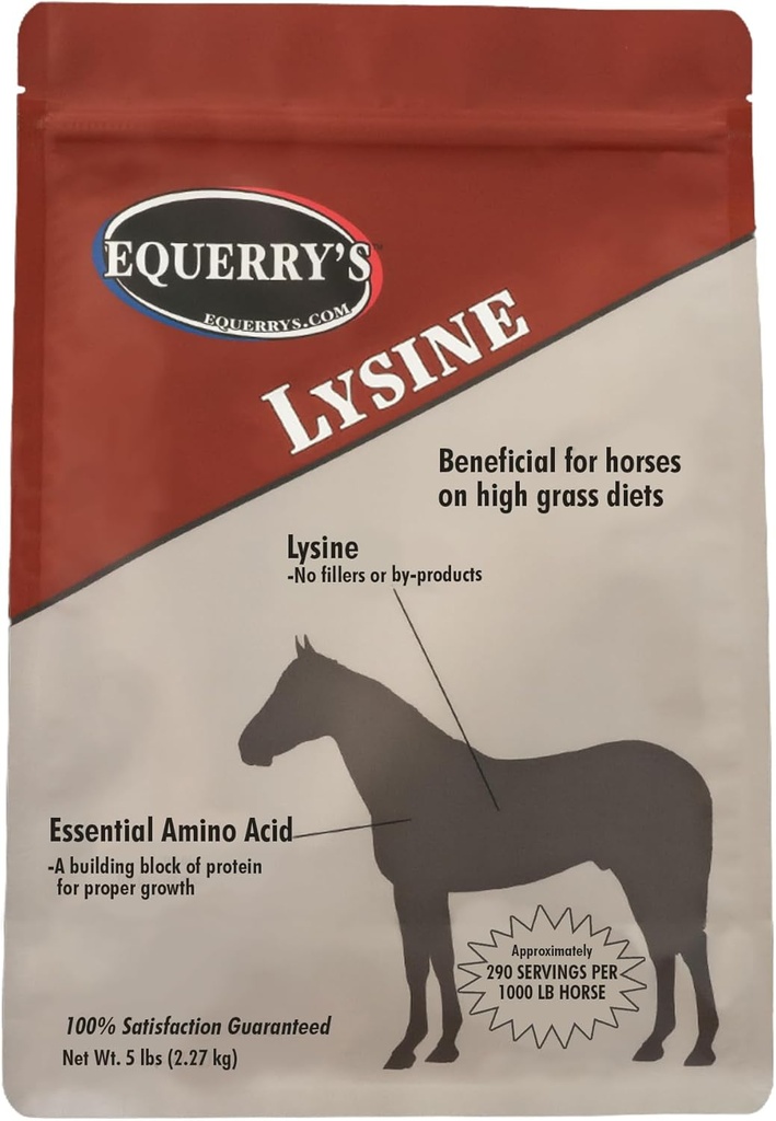 Equerry 's Lysine dodatek pro koně 124; Lysinový prášek dodatek pro podporu svalů a imunitní zdraví 124; Balance forage- based diety 124; 5Ib Bag