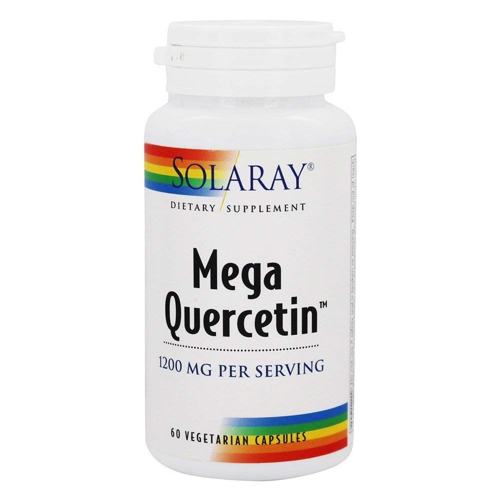 Solaray Mega Quercetin, Zdravá Sinus & Imunitní podpora a AMPK Activator, Rutin, Hesperidin & Bromelain, 60 VegCaps
