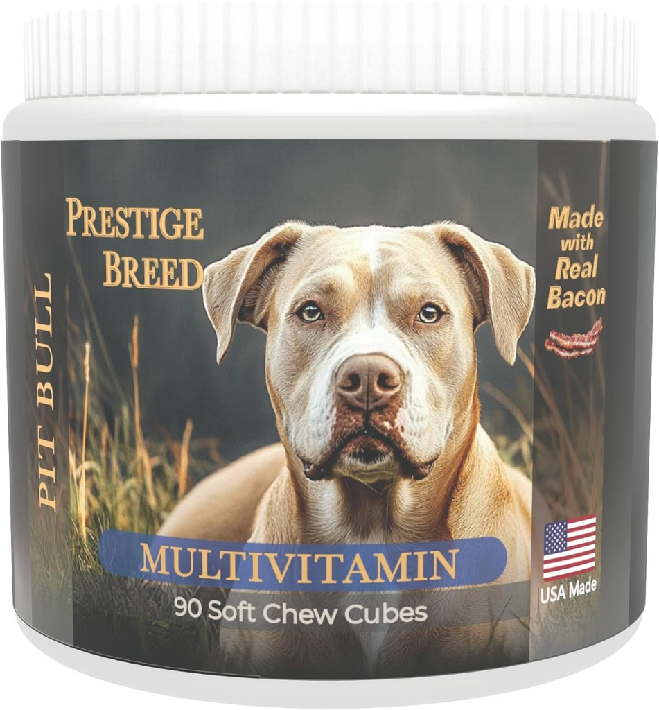 Multivitamíny, Vyvážená výživa pro váš pitbull, 90 hrabě, Made in The USA with Real Bacon