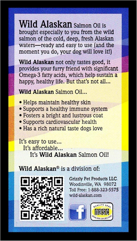 Wild Alaskan kůže & Coat losos olej na bázi Omega33 doplněk pro psy, 16 fl.oz.