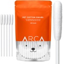 Cotton Swabs for Dogs and Cats - Cat & Dog Ear Cleaner Long Cotton Swab - Extra Long Stick, Cat & Dog Ear Cleaning Kit for Puppy and Does, Multipurpose Pet Cotton Swabs for Ears (100 Buds)