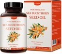 ULTHMOK Premium Sea Buckthorn Seed Oil, 100% Seed Oil, 100 Softgels & 100 × 500mg, Non- GMO, gluten Free.