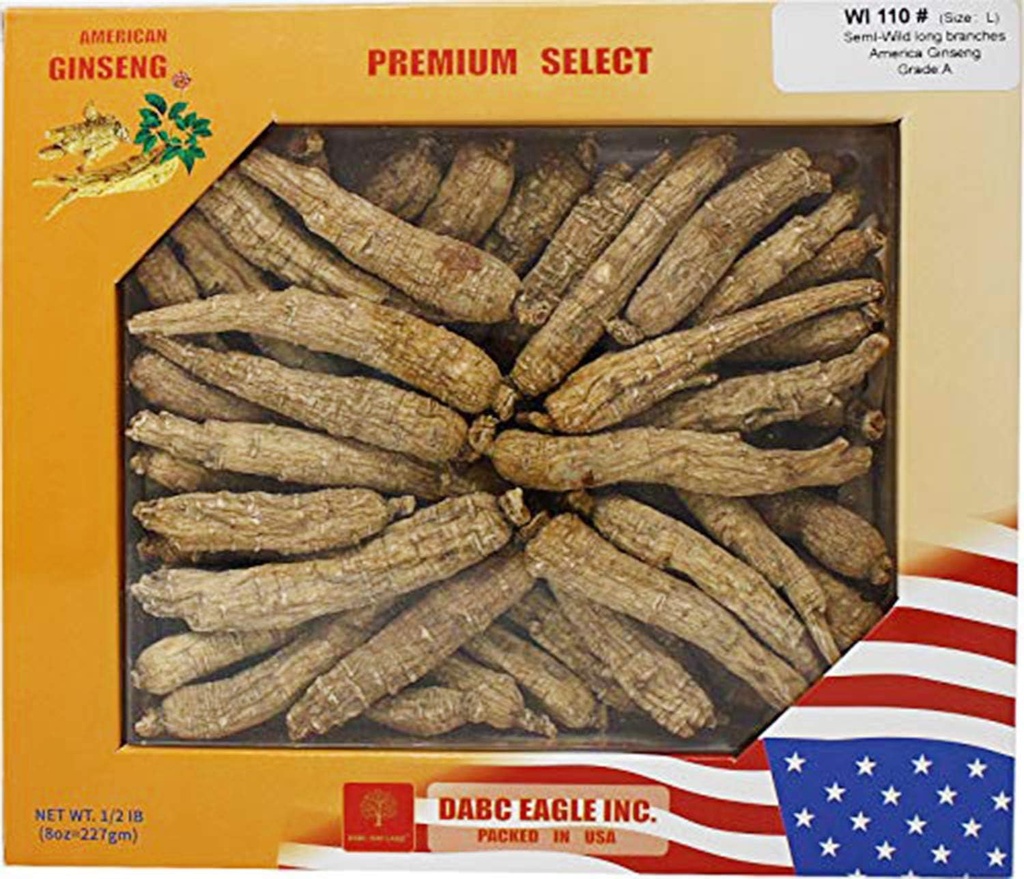 Ručně vybraný americký Wisconsin Farmed Ginseng Root 124; celá 124; celá Wisconsin a on-line řešení 124; pěstované Wisconsin American Ginseng Box (8OZ = 227g / Box)
