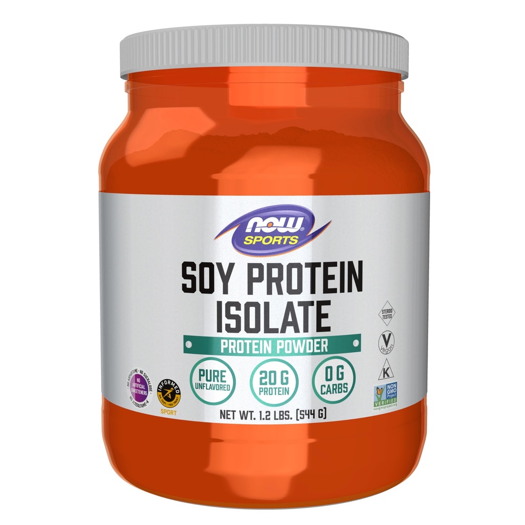 Nyní Potraviny Sportovní výživa, Soy Protein izolát 20 G, 0 sacharidů, neochucený prášek, 1,2- libra