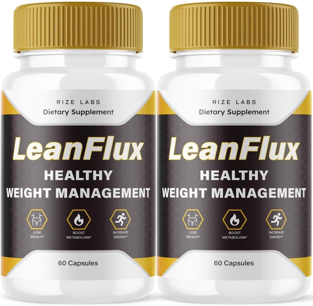 Rize laboratoře (2 Pack) LeanFlux - Lean Flux Ztráta hmotnosti zvýšit BAT Úrovně, Leanflux Recenze Non- GMO Snadno polykat Doplněk pilulky, Získat Brown Adipose Tissue BurnFat (120 Kapsle)